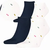 Skarpetki męskie - Tommy Hilfiger Skarpety Męskie Stopki 39-42 Biała I Granatowa - miniaturka - grafika 1