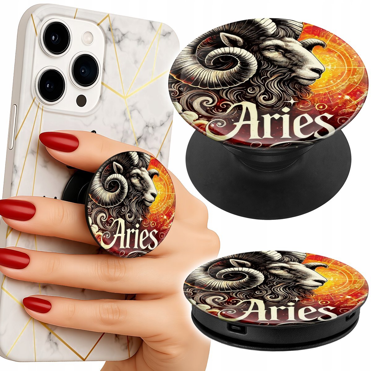 Uchwyt do telefonu Popsocket na palce/stojak ZNAK ZODIAKU, KOZIOROŻEC