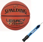 Koszykówka - Spalding Piłka do koszykówki TF-1000 Legacy indoor Logo FIBA + Pompka - miniaturka - grafika 1