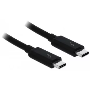 Delock Kabel Thunderbolt 3 M/M 1m czarny (84845) - Kable komputerowe i do monitorów - miniaturka - grafika 1