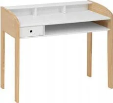 Atmosphera Biurko dziecięce w skandynawskim stylu, nogi z drewna z recyklingu, 100 x 52 x 85 cm - Biurka dla dzieci - miniaturka - grafika 1