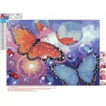 Mozaika diamentowa 5D KIT 30x40cm CENTRUM motyl 89631 /0452-6303-91/ PP1017-M - Malowanie po numerach - miniaturka - grafika 2