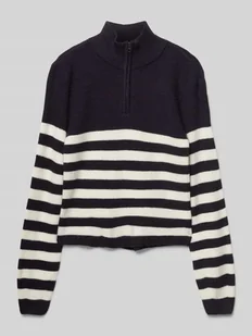 Sweter z dzianiny o kroju regular fit ze wzorem w paski model ‘FRANCA’ - Swetry dla dziewczynek - miniaturka - grafika 1