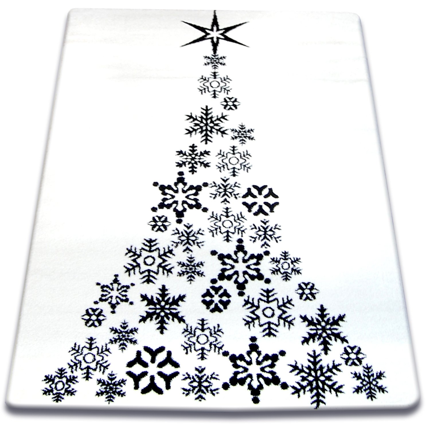 Dywan XMAS - F792 krem/czarny biały 100x170 cm