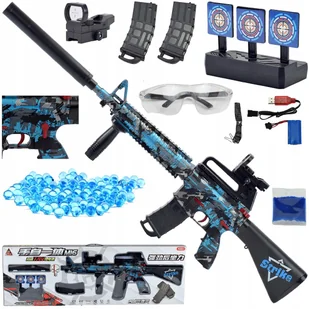 BEZPIECZNY OGROMNY KARABIN AUTOMAT KULKI ŻELOWE PISTOLET TARCZA - Zabawki militarne - miniaturka - grafika 1
