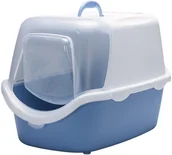 Kuwety dla kotów - Cathy Easy Clean toilet 56x40x40cm white/blue 8003507997028 - miniaturka - grafika 1