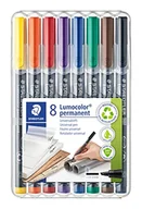 Długopisy - Staedtler Lumocolor Długopis permanentny 314 szeroki, 1,0/2,5 mm - różne kolory (8 sztuk) - miniaturka - grafika 1