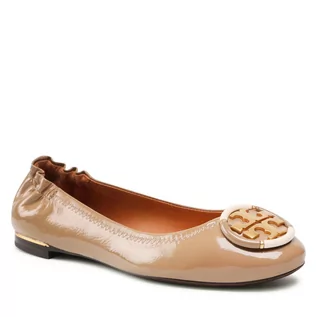 Baleriny - Baleriny TORY BURCH - Multi Logo Ballet 85562 Almond Flour 238 - grafika 1