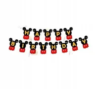 Dekoracje sali - Girlanda MYSZKA Mickey baner Kinder Party 180cm - miniaturka - grafika 1