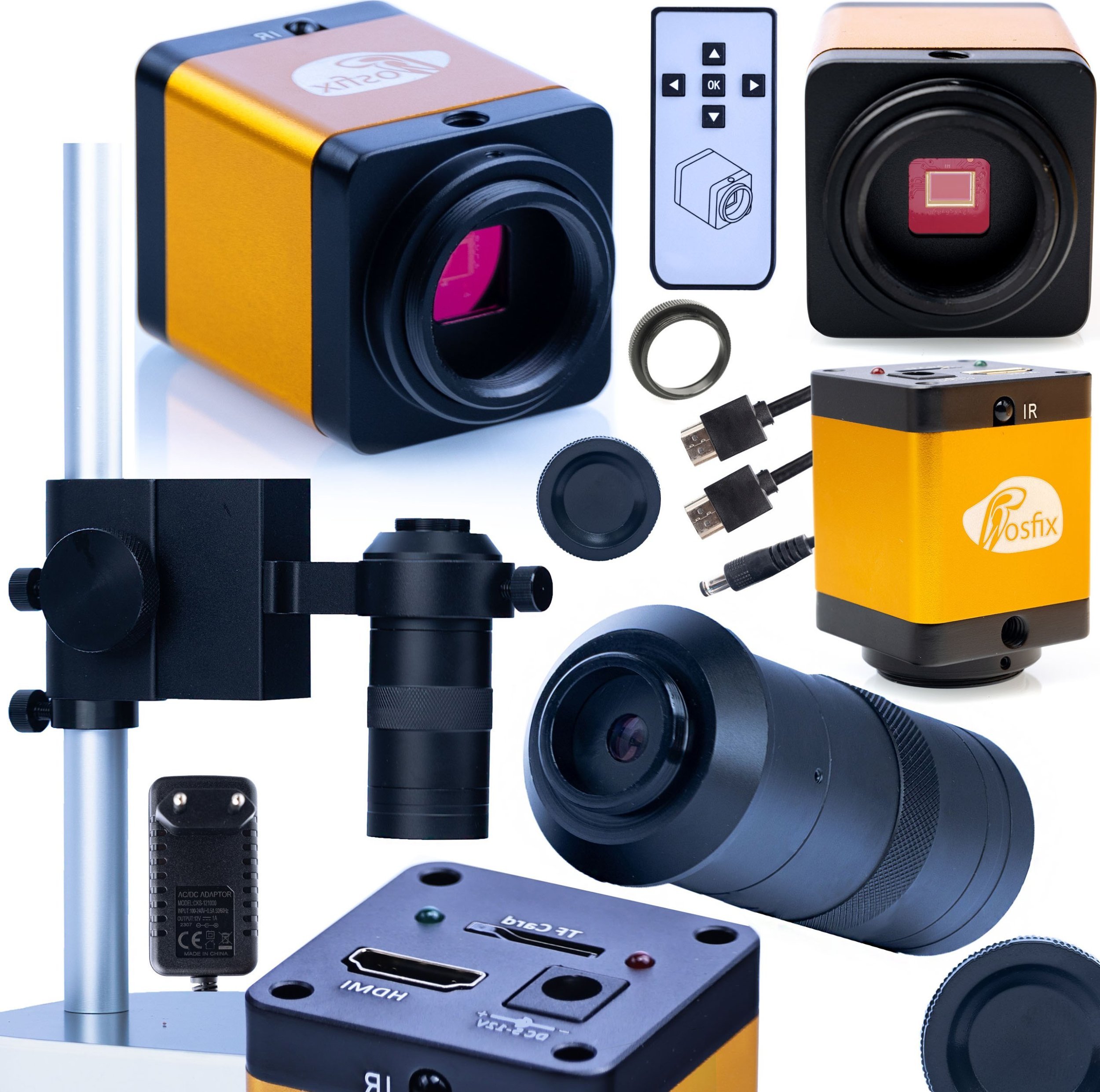 Mikroskop Rosfix MIKROSKOP CYFROWY PROFESJONALNY Z KAMERĄ PEGASUS Pro 12MP CMOS ZESTAW 3W1