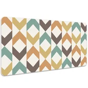 Podkładki na biurko - Mata z nadrukiem na biurko Retro kształty 100x50 cm, Dywanomat - miniaturka - grafika 1