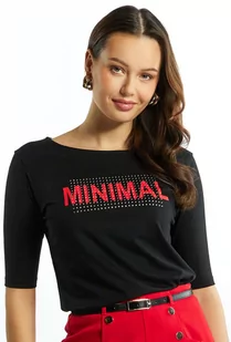 Dzianinowy T-shirt damski - Monnari - Koszulki i topy damskie - miniaturka - grafika 1
