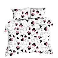 Pościel - pościel z flaneli 200x200 + 2x poszewka F 107-2 miki różowa - miniaturka - grafika 1