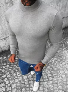 Sweter męski półgolf szary OZONEE NB/MMB603/2 - Ozonee - Swetry męskie - miniaturka - grafika 1