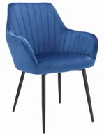 Fotele - Niebieskie tapicerowane krzesło fotelowe K7-K45 - miniaturka - grafika 1
