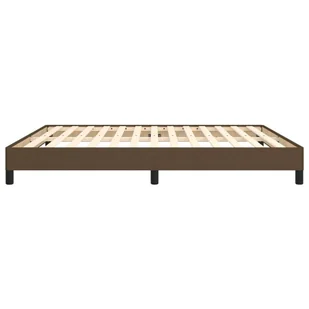 Lumarko Łóżko kontynentalne, ciemnobrązowe, obite tkaniną, 180x200 cm - Łóżka - miniaturka - grafika 7