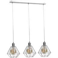 Lampy sufitowe - KET Industrialna LAMPA wisząca metalowa OPRAWA loftowy ZWIS druciaki srebrny KET696 - miniaturka - grafika 1