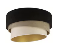 Lampy sufitowe - EULUNA Lampa sufitowa Devon, czarna/beżowa/ecru/złota - miniaturka - grafika 1