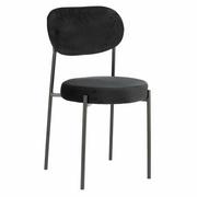 Krzesła - Intesi Krzesło Camile Velvet czarne - miniaturka - grafika 1