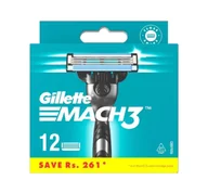Maszynki do golenia i wkłady - Gillette Mach 3 12 ostrzy do maszynki do golenia (4987176102232) - miniaturka - grafika 1