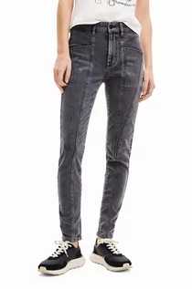 Spodnie damskie - Desigual jeansy damskie kolor czarny - grafika 1