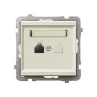 Gniazdka elektryczne - Ospel Gniazdo ścienne SONATA MODUŁ Telefoniczne Pojedyncze ecru GPT-1R/m/27 - miniaturka - grafika 1
