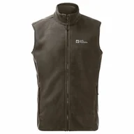 Kamizelki męskie - Męska kamizelka polarowa Jack Wolfskin WALDSTEIG FZ VEST M cold coffee / cold coffee - S - miniaturka - grafika 1