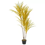 Sztuczne drzewka - vidaXL Sztuczna dracena z doniczką, żółty, 125 cm - miniaturka - grafika 1