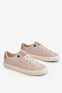 Sneakersy damskie - Damskie Sneakersy Big Star LL274399 Beżowe-36 - miniaturka - grafika 1