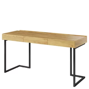 Biurko 150 Wolnostojące Teen Flex Lenart Hikora Naturalna, Raw Steel - Biurka - miniaturka - grafika 1