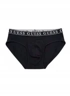 Majtki męskie - GUESS CZARNE BAWEŁNIANE SLIPY Z LOGOWANĄ GUMĄ L GMA - miniaturka - grafika 1