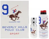 Zestawy kosmetyków męskich - Zestaw męski Beverly Hills Polo Club Sport Nine Woda toaletowa 100 ml + Dezodorant 175 ml (6291107166544) - miniaturka - grafika 1