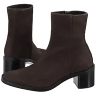 Botki damskie - Botki Block Heel Zip Boot Sue Chocolate Brown HW0HW02592 GBW (CK702-a) Calvin Klein - miniaturka - grafika 1