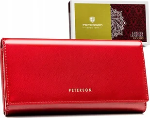 Peterson Elegancki, skórzany portfel damski na zatrzask - Peterson NoSize - Portfele - miniaturka - grafika 1