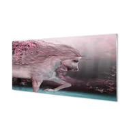 Tablice i flipcharty - Szklany panel Jednorożec drzewa jezioro 120x60 cm - miniaturka - grafika 1