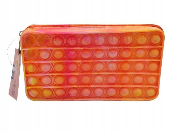 Kayet Piórnik saszetka sensoryczny Pop it BUBBLE POP Bąbelki Pomarańcz