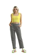 Spodnie damskie - Bonateks, Damskie spodnie dresowe, do noszenia wszędzie, luźny krój, swobodna moda, szary, rozmiar: M, szary, M - miniaturka - grafika 1