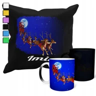 Gadżety dla niej i dla niego - ZESTAW KUBEK MAGICZNY + POSZEWKA Z PODUSZKĄ- SKRZATY ŚWIĘTA PREZENT + IMIĘ - miniaturka - grafika 1