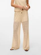 Spodnie damskie - Vero Moda Spodnie w kolorze kremowym - miniaturka - grafika 1