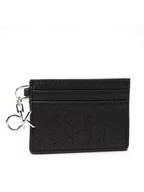 Etui na dokumenty i karty - Calvin Klein Etui na karty kredytowe Re-Lock Cardholder W/Charm Perf K60K609491 Czarny - miniaturka - grafika 1