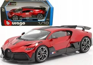 Bugatti Divo Metalik Red 1:18 Bburago, Bburago - Samochody i pojazdy dla dzieci - miniaturka - grafika 1