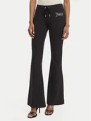 Spodnie sportowe damskie - Juicy Couture Spodnie dresowe Christine JCWBJ126309 Czarny Flared Leg - miniaturka - grafika 1