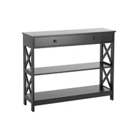 Konsole i sekretarzyki - Shumee Shumee Konsola 1 szuflada czarna MONTGOMERY 123314 - miniaturka - grafika 1