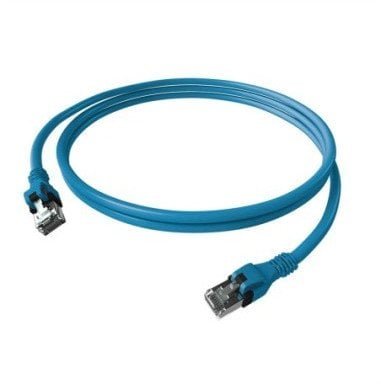 Kabel krosowy EasyLan DualBoot PushPull Cat.6A klasa EA, S/FTP, RJ45 / RJ45, niebieski, 1,5 m