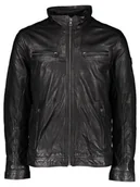 Kurtki męskie - Bugatti Skórzana kurtka w kolorze czarnym - miniaturka - grafika 1