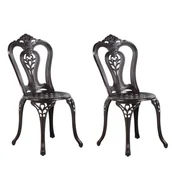 Fotele i krzesła ogrodowe - Shumee Zestaw 2 krzeseł ogrodowych brązowy BOVINO 250124 - miniaturka - grafika 1