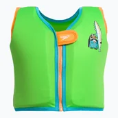 Sprzęt asekuracyjny i ratunkowy - Kamizelka do pływania dziecięca Speedo Printed Float Vest chima azure blue/fluro green - miniaturka - grafika 1
