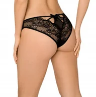Majtki damskie - RÓŻA Zulaj klasyczne Figi damskie CZARNE r. L - miniaturka - grafika 1