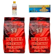 Akcesoria do grilla - Węgiel Drzewny 5Kg, Podpałka Do Rozpalania Grilla Komplet Do Grillowania - miniaturka - grafika 1