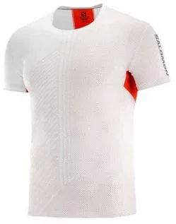 Koszulki sportowe damskie - Koszulka Salomon S/LAB Sense Tee White/ Racing Red - grafika 1